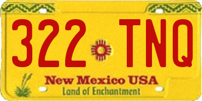 NM license plate 322TNQ