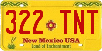 NM license plate 322TNT