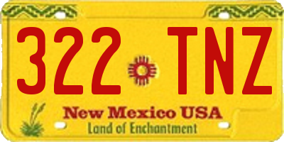 NM license plate 322TNZ