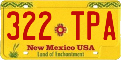 NM license plate 322TPA