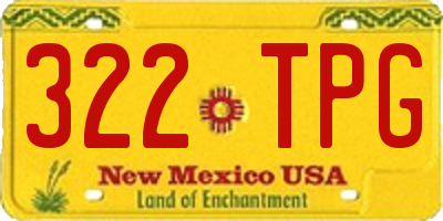NM license plate 322TPG