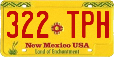 NM license plate 322TPH