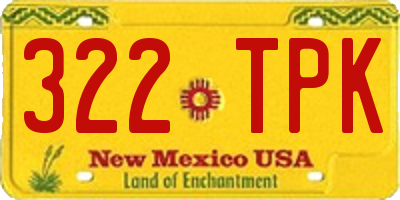 NM license plate 322TPK