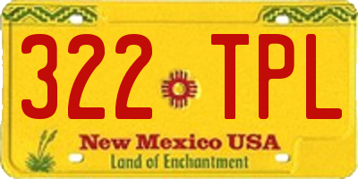 NM license plate 322TPL