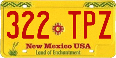 NM license plate 322TPZ