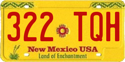 NM license plate 322TQH
