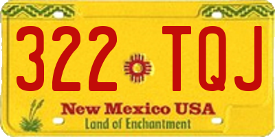 NM license plate 322TQJ