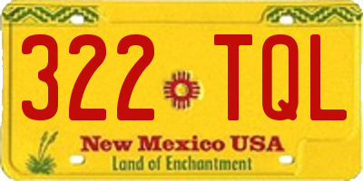 NM license plate 322TQL