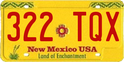 NM license plate 322TQX
