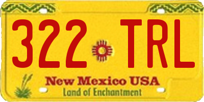 NM license plate 322TRL