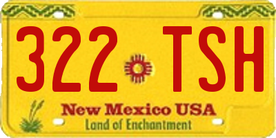 NM license plate 322TSH