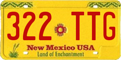 NM license plate 322TTG