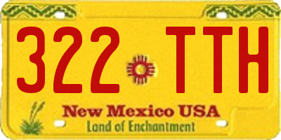 NM license plate 322TTH