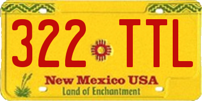 NM license plate 322TTL