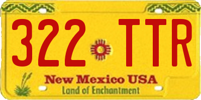 NM license plate 322TTR
