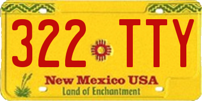 NM license plate 322TTY