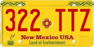NM license plate 322TTZ