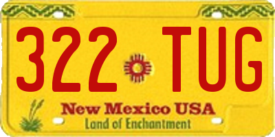 NM license plate 322TUG