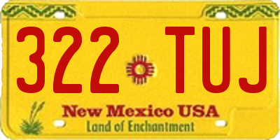 NM license plate 322TUJ