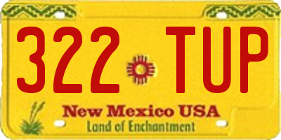 NM license plate 322TUP