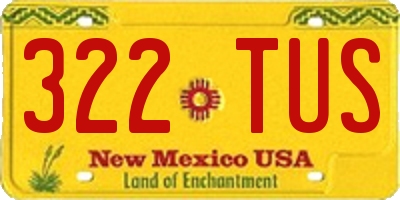 NM license plate 322TUS