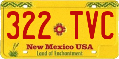 NM license plate 322TVC