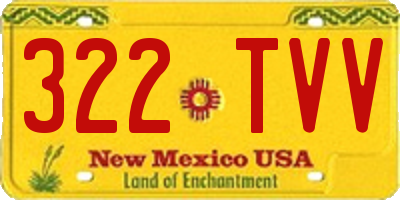 NM license plate 322TVV