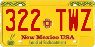 NM license plate 322TWZ