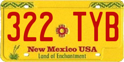 NM license plate 322TYB
