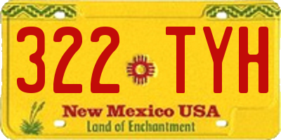 NM license plate 322TYH