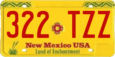 NM license plate 322TZZ