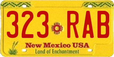 NM license plate 323RAB