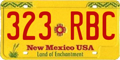 NM license plate 323RBC