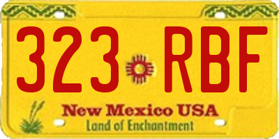 NM license plate 323RBF