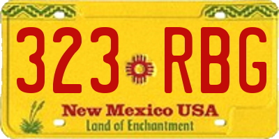 NM license plate 323RBG