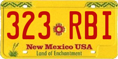 NM license plate 323RBI
