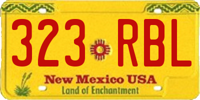 NM license plate 323RBL