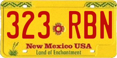 NM license plate 323RBN