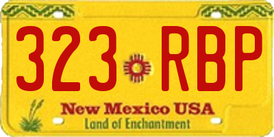 NM license plate 323RBP