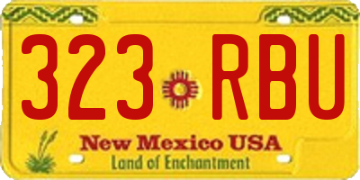 NM license plate 323RBU
