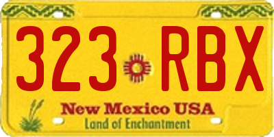 NM license plate 323RBX