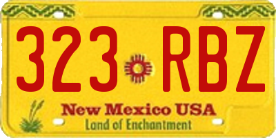 NM license plate 323RBZ