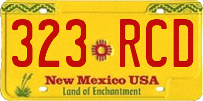 NM license plate 323RCD