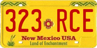 NM license plate 323RCE