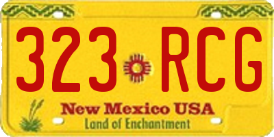 NM license plate 323RCG