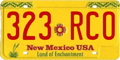 NM license plate 323RCO