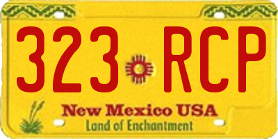 NM license plate 323RCP