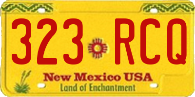 NM license plate 323RCQ