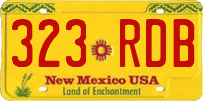 NM license plate 323RDB