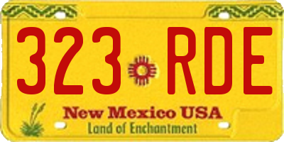 NM license plate 323RDE